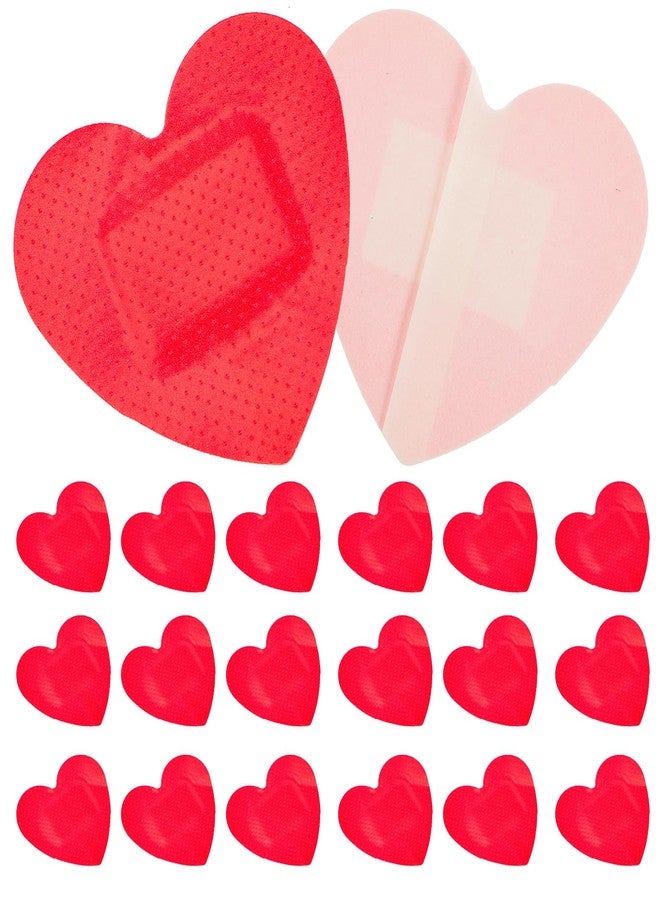 TOYANDONA 50pcs Breathable Adhesive Bandages - Heart-Shaped Waterproof Wound Patches, Skin-Friendly First Aid Supplies for Kids Adults - Image 1